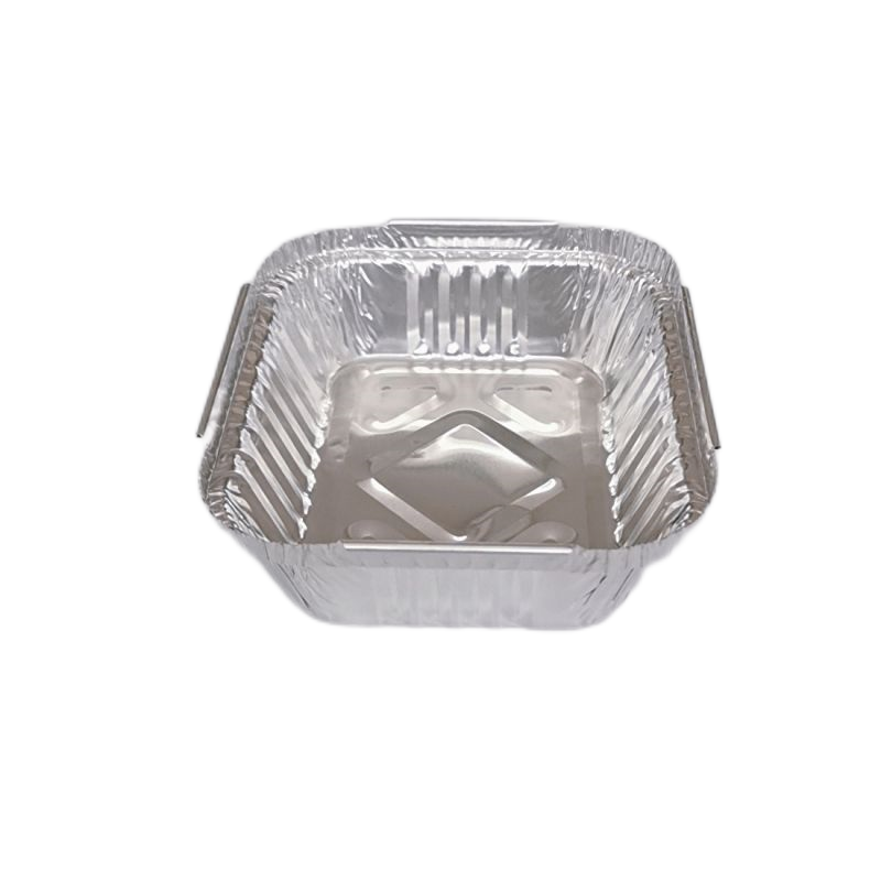 190 ml kleine Aluminiumfolienpfannen mit transparentem Deckel, Fast-Food-Box