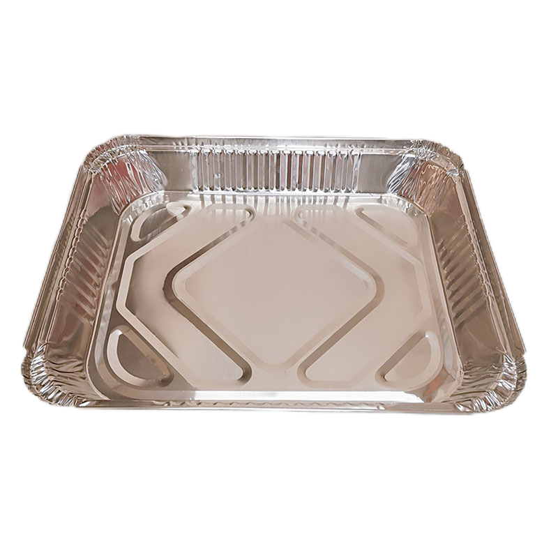 2500 ml mittelgroßes rechteckiges Grill-Backblech aus Aluminiumfolie