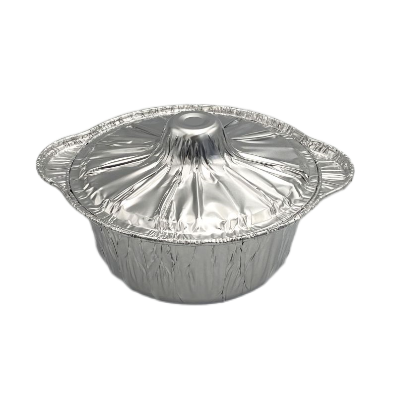 8-Zoll-Dampfpfanne aus Aluminiumfolie mit Deckel