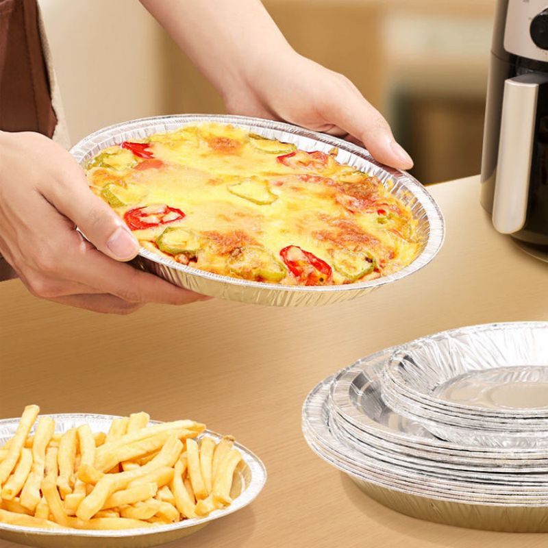 6 Zoll runde Einweg -Folienkuchenplatten Pizza Backwannen