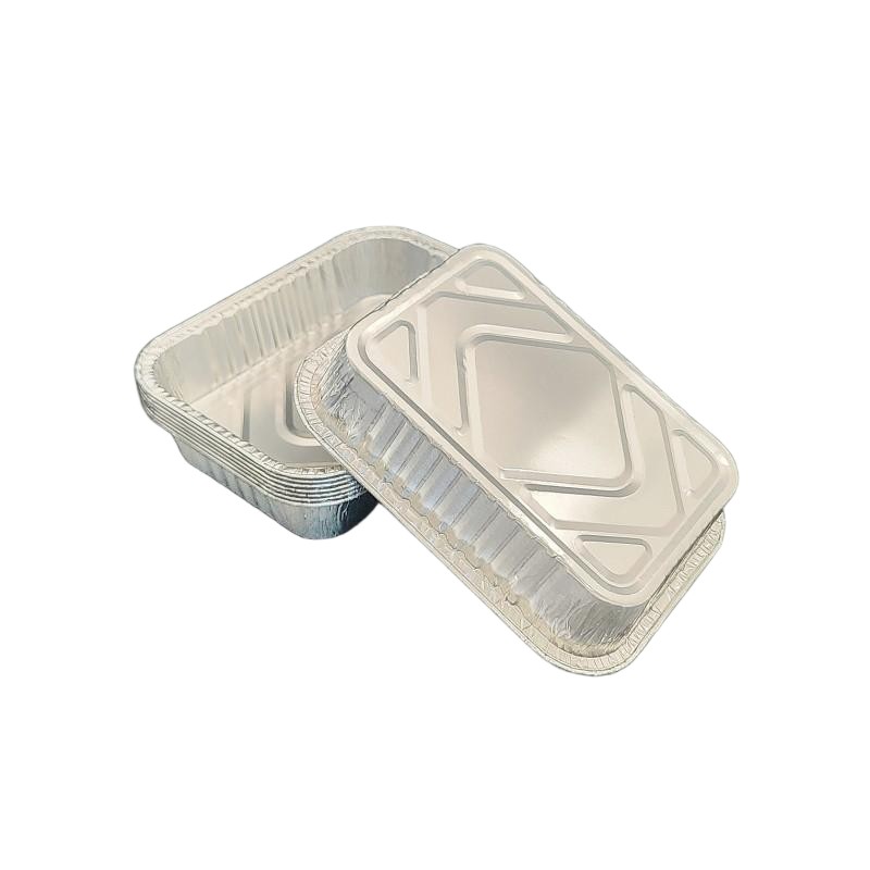 600 ml rechteckige Aluminiumfolie Catering Backschale