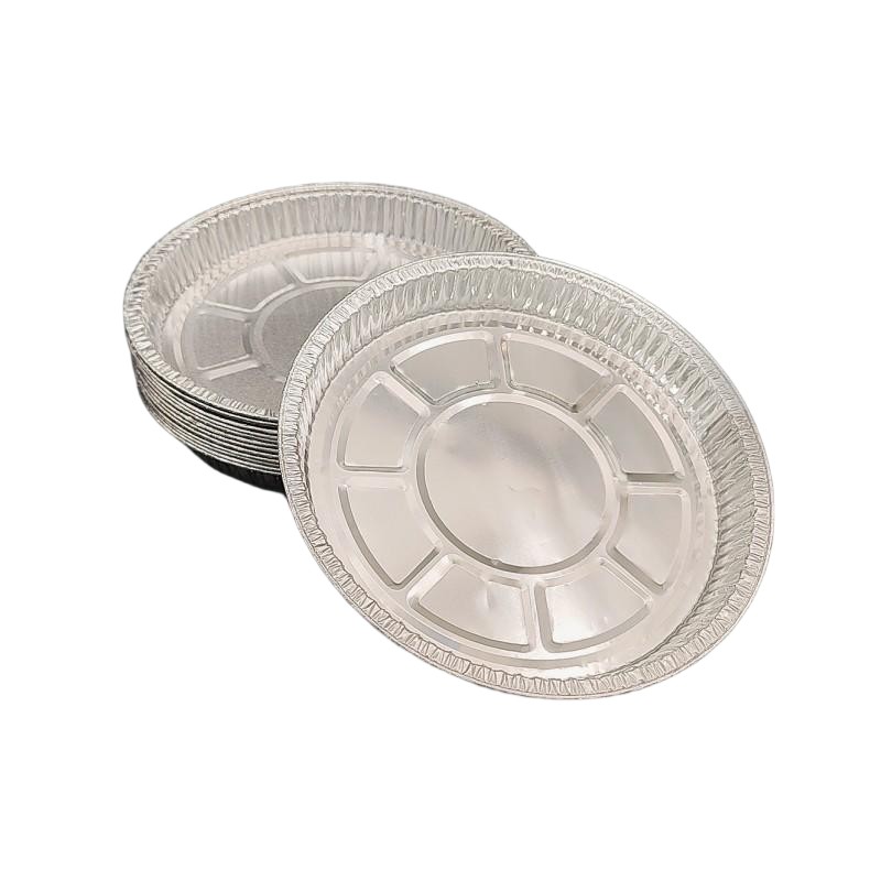 8,5 Zoll Einweg -Aluminiumfolie -Pizza -Plattenteller Backspiel