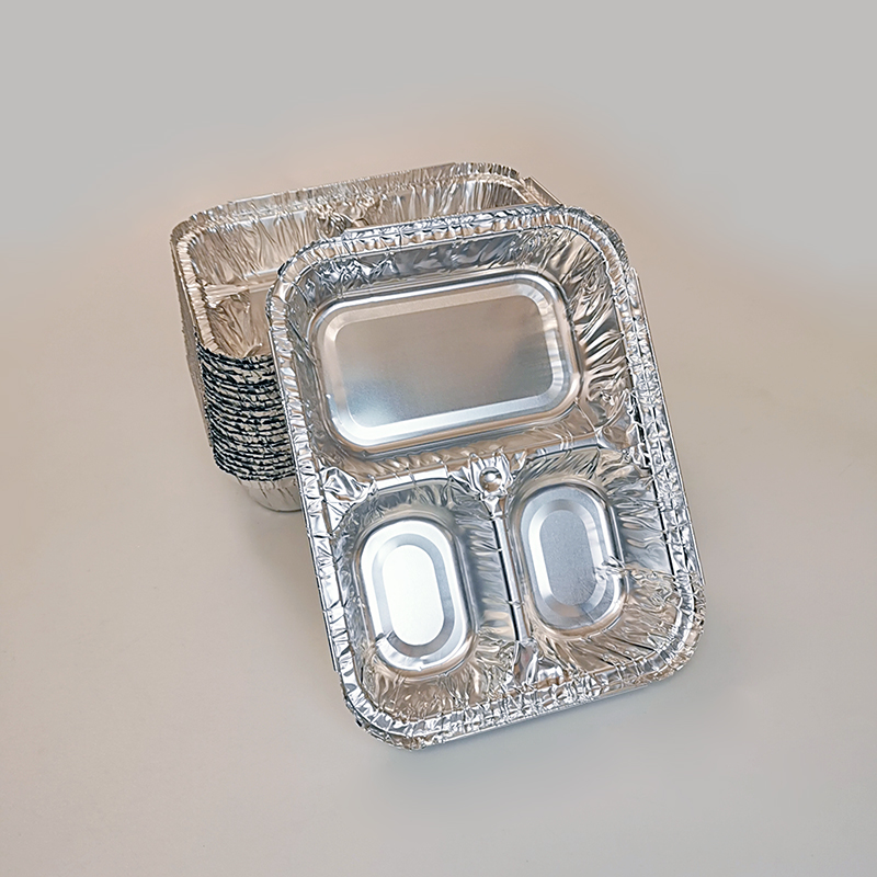 Aluminiumfolienpfannen mit 3 F&auml;chern