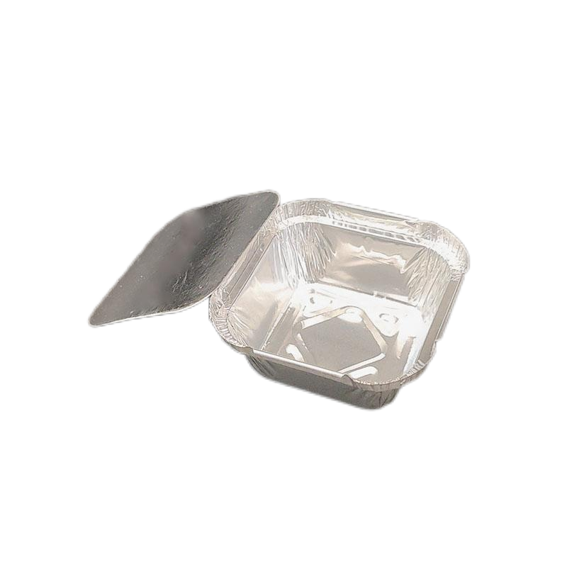 120 ml quadratische Mini-Kuchenformen aus Aluminiumfolie, Pudding-Ständer