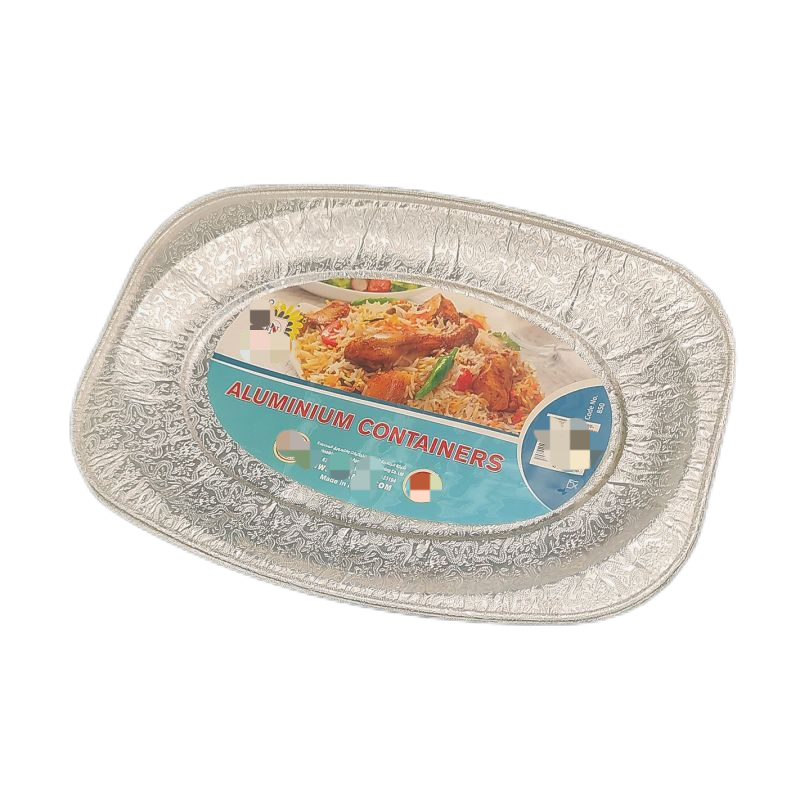 Oval geprägte Aluminiumfolie Fischpfanne Einweg