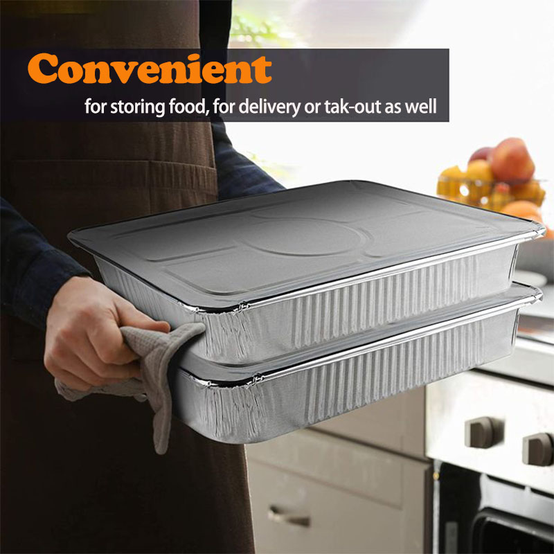 5000 ml extra großer Hochleistungs -Aluminiumpfannen halbe Größe