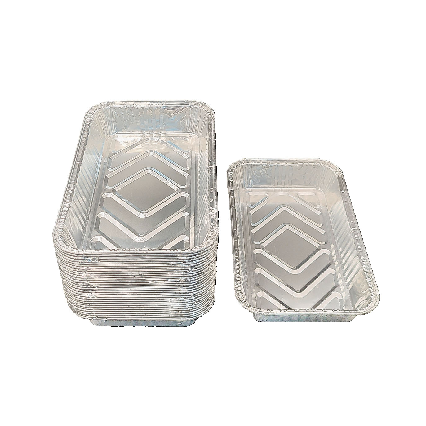 850 ml rechteckige Aluminiumfolie, flache Kanten