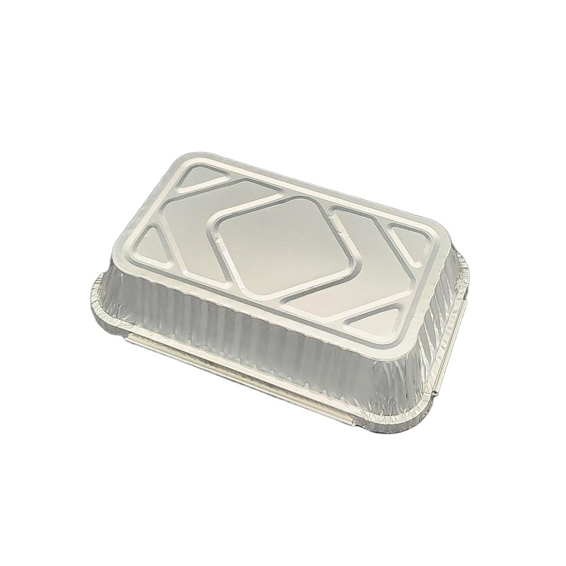 Aluminium -Takeout -Behälter mit sicheren Deckeln