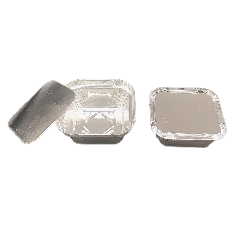 120 ml quadratische Mini-Kuchenformen aus Aluminiumfolie, Pudding-Ständer