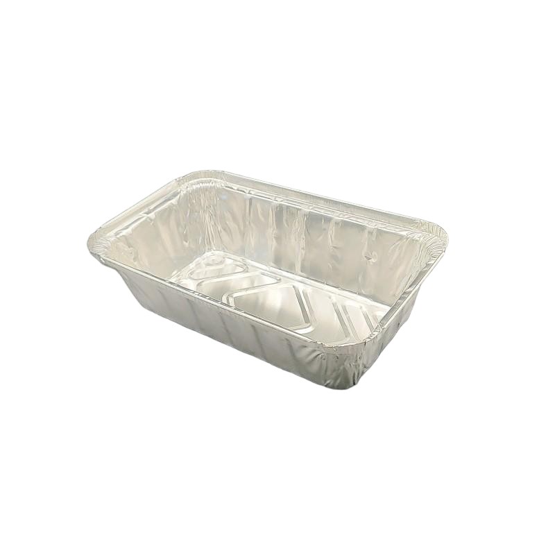 2000 ml rechteckige Aluminiumfolie Einweg -Metallgeschirr geschafft