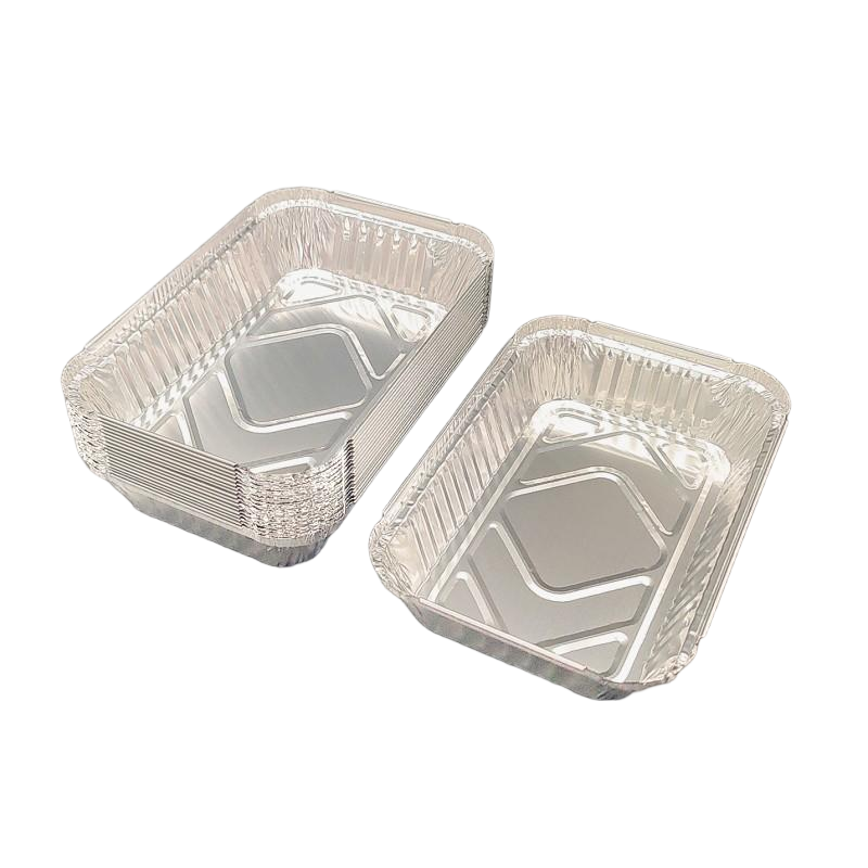 Rechteckige 750 ml bedeckte Aluminiumfolie Kochpfanne