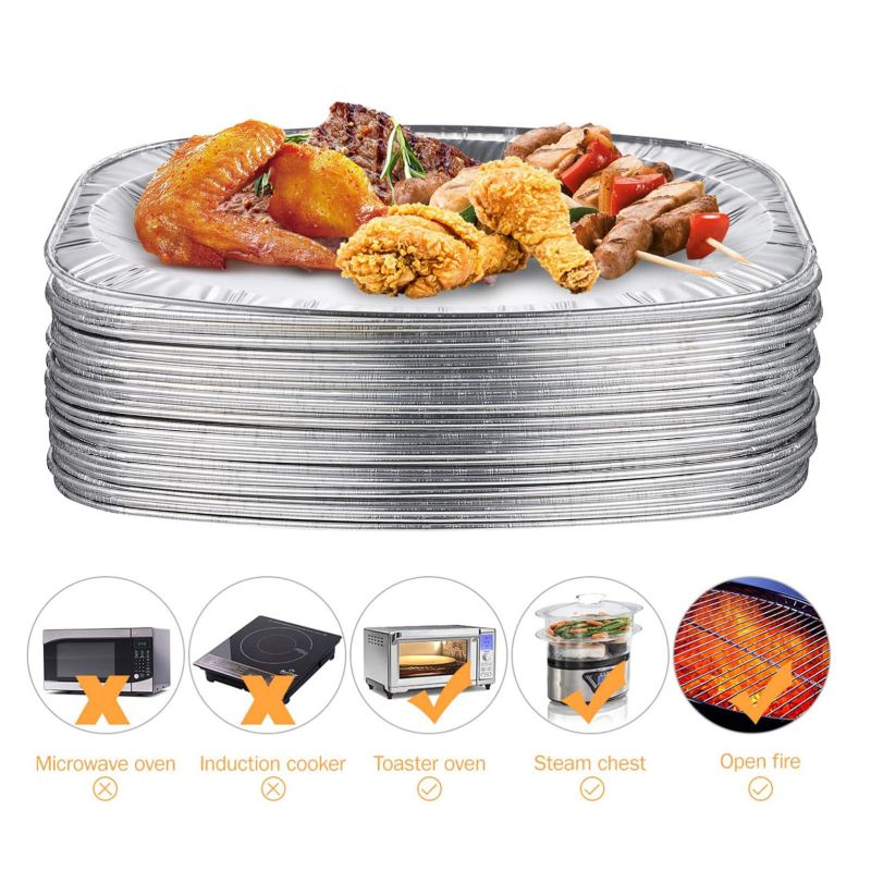 Mittelside Einweg -Oval -Aluminiumfolie, die Pfannen für Fische servieren