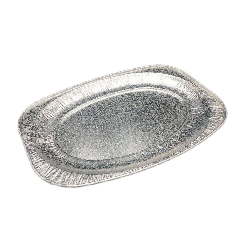 Oval geprägte Aluminiumfolie Fischpfanne Einweg