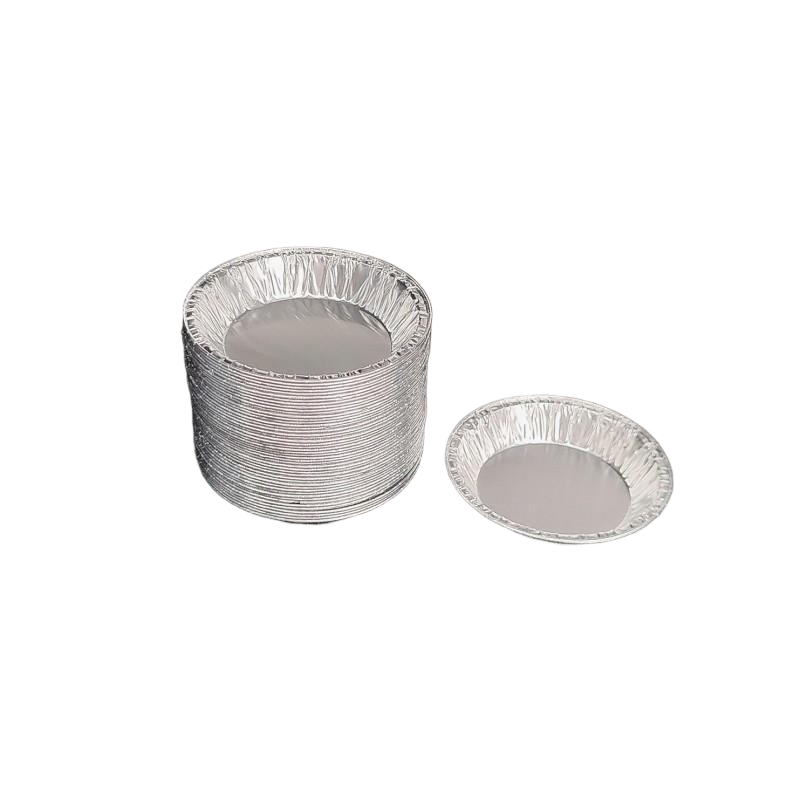4 Zoll kleine runde Einweg -Aluminiumfolie -Muffinschale