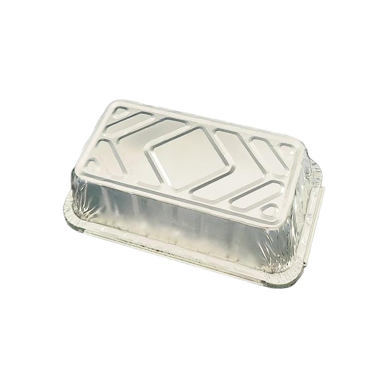 2000 ml rechteckige Aluminiumfolie Einweg -Metallgeschirr geschafft