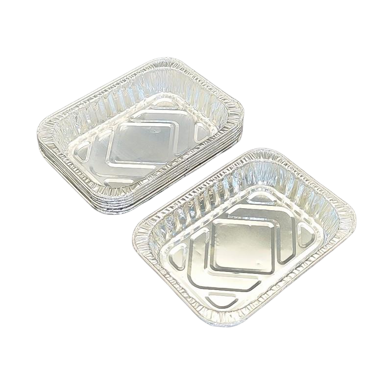 Kleine Einweg -Aluminiumfolie -Lebensmittelschale zum Backen oder Mitnehmen