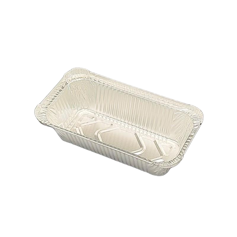 850 ml rechteckige Aluminiumfoliengeschirr mit Papierdeckel