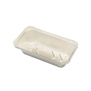 850 ml rechteckige Aluminiumfoliengeschirr mit Papierdeckel