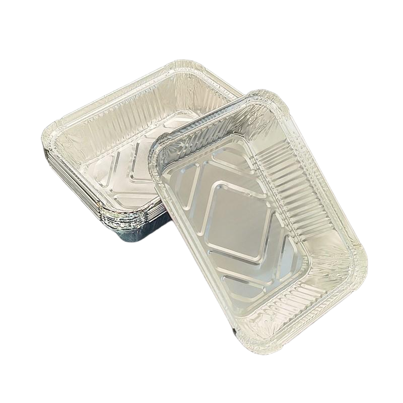 650 ml Aluminiumfolie Backwannen mit Pappdeckel