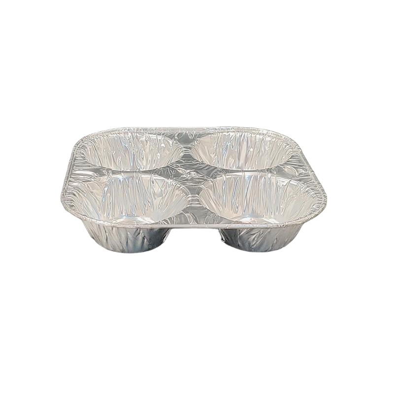 4 Fächer Aluminiumfolie Pudding Stand Kuchenform