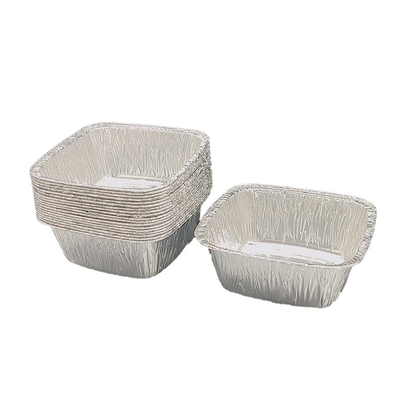 250 ml Aluminiumquadrat -Kuchenschale - Foliengeschirrgeschirr