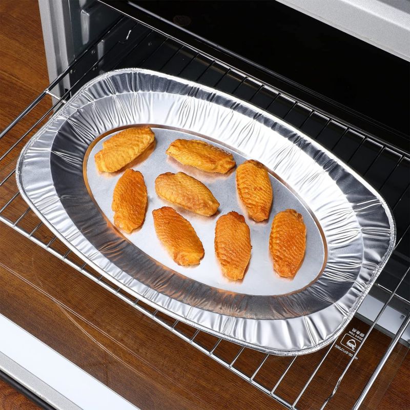 Oval geprägte Aluminiumfolie Fischpfanne Einweg
