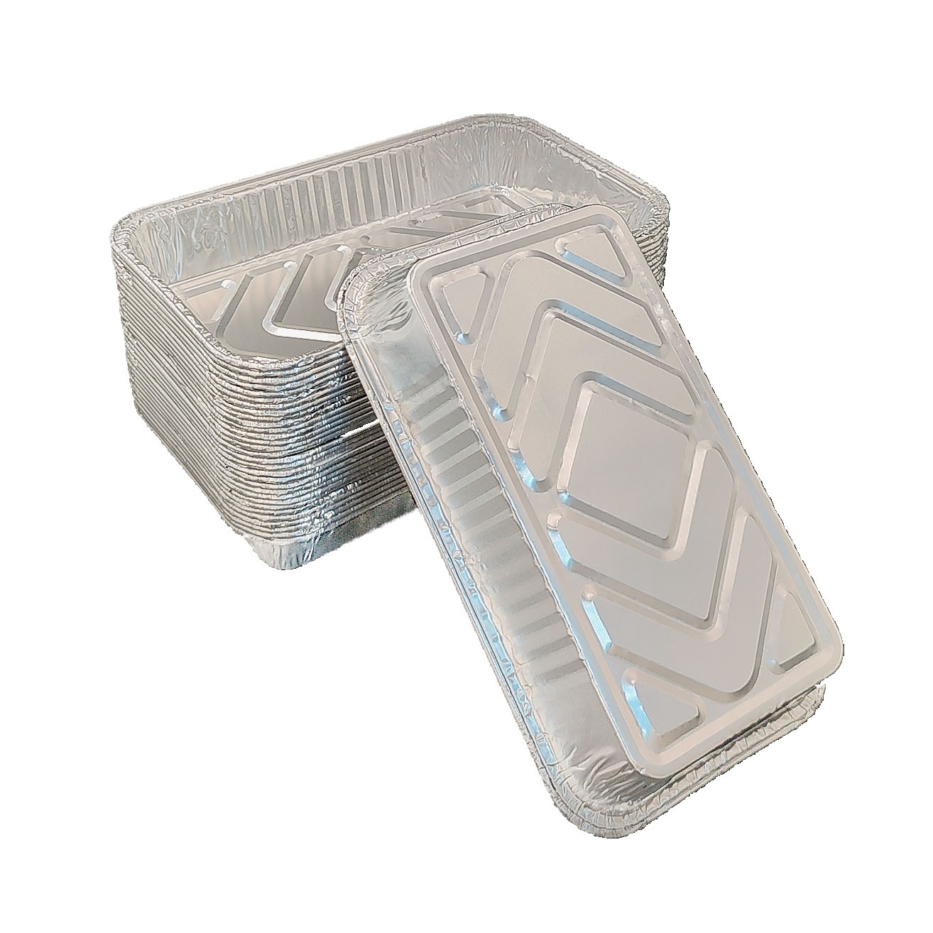 850 ml rechteckige Aluminiumfolie, flache Kanten