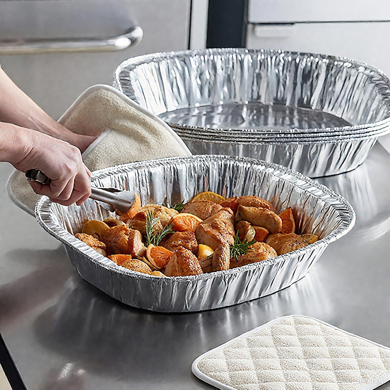 Extra-große 7000 ml ovale Aluminiumfolie Röstpfanne für die Türkei