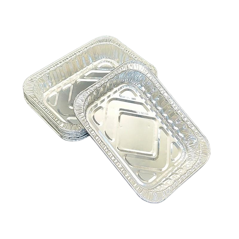 Kleine Einweg -Aluminiumfolie -Lebensmittelschale zum Backen oder Mitnehmen