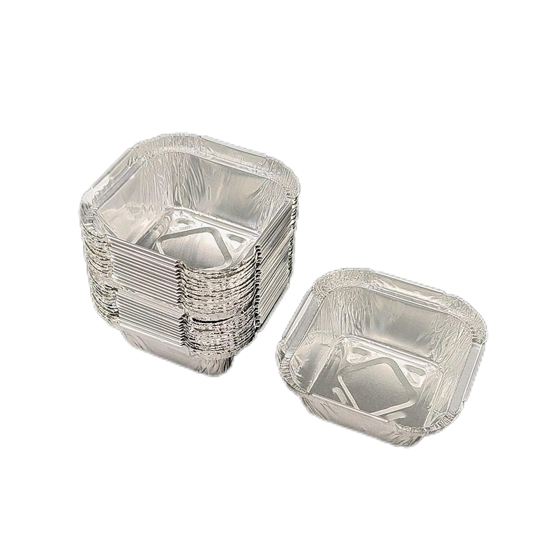 120 ml quadratische Mini-Kuchenformen aus Aluminiumfolie, Pudding-Ständer