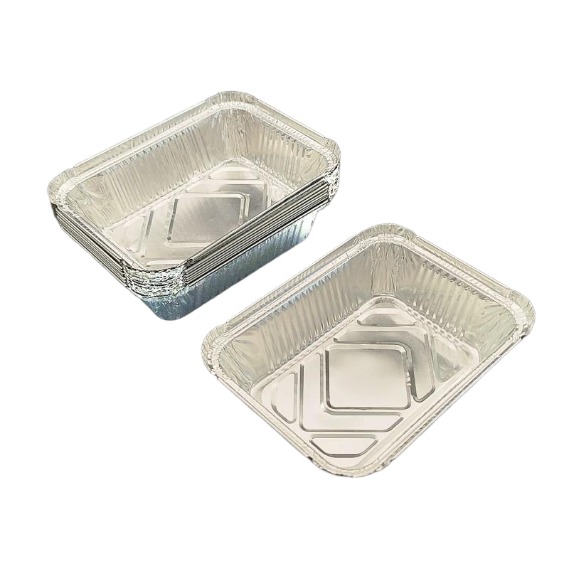 650 ml Aluminiumfolie Backwannen mit Pappdeckel