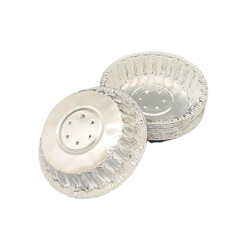 4 Zoll Aluminiumfolie Meeresfrüchte Schneckenschale mit Loch