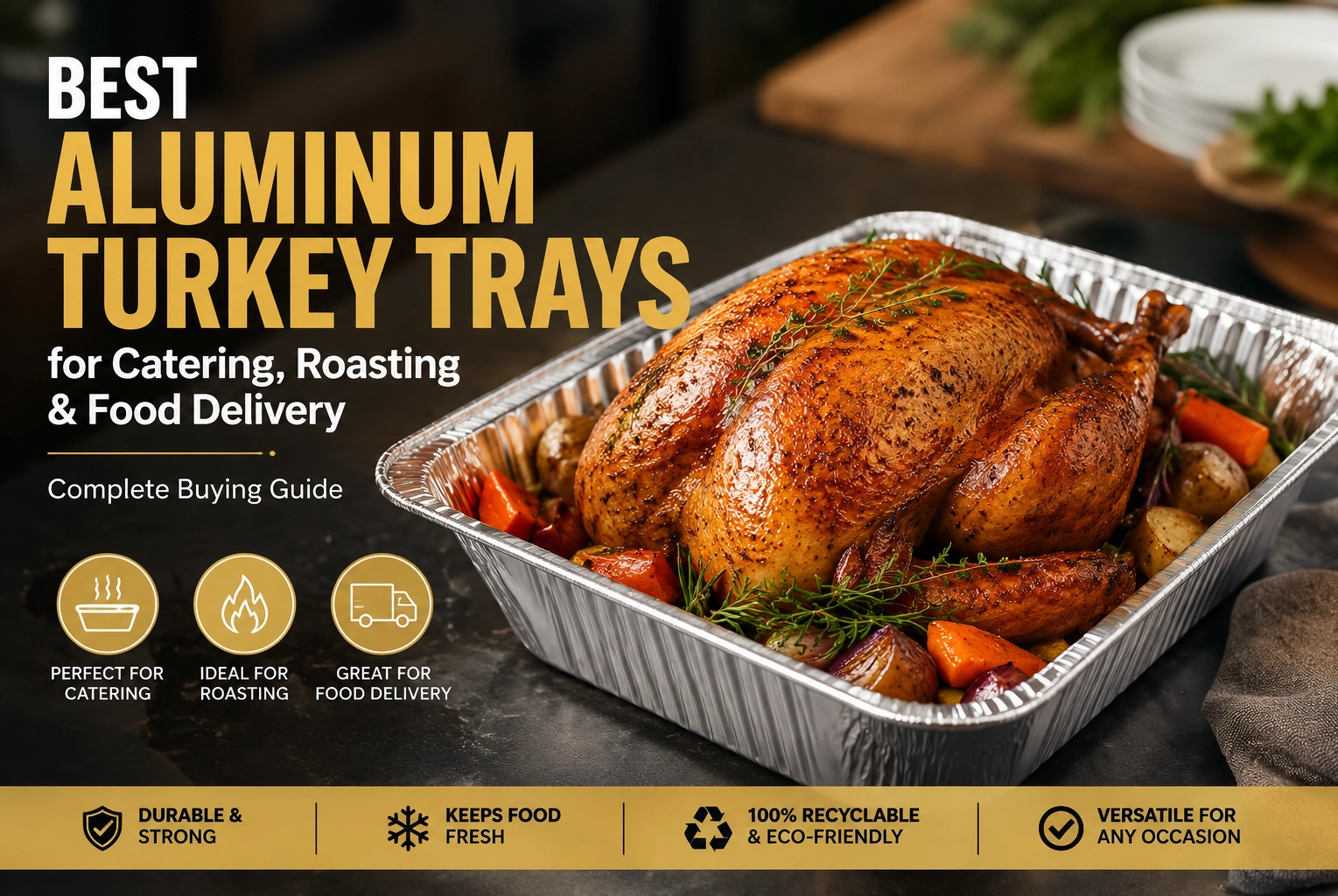 Beste Truthahntabletts aus Aluminium für Catering, Braten und Essenslieferung